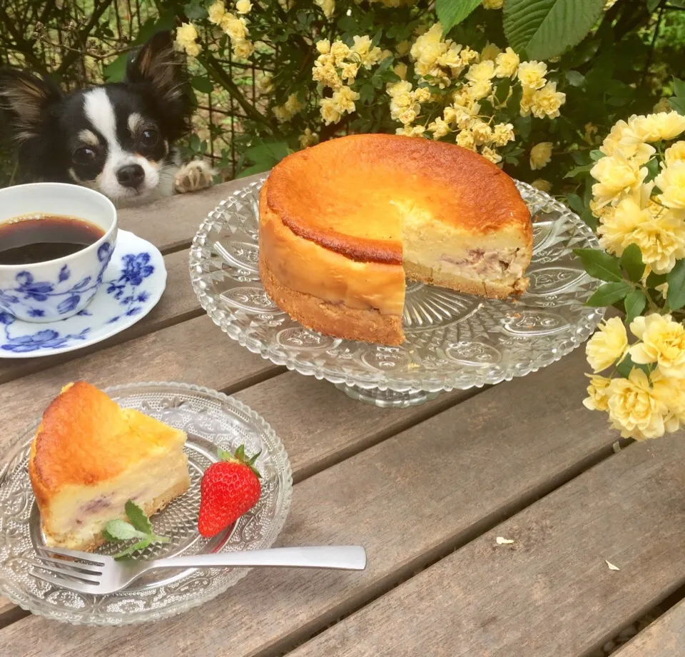 Rizmuさんの料理 ガトーフロマージュ✨イチゴ入り🍓|カタツムリさん