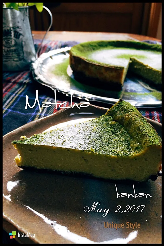 抹茶カルーアで抹茶ヨーグルトケーキ🍵  #homemade #おうちおやつ#抹茶の日(2月6日) #ケーキの日(1月6日) #ヨーグルトケーキ|カンカンさん