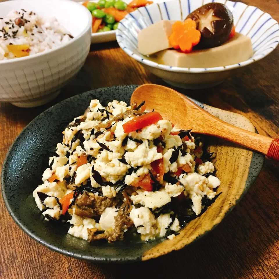 ひじきの煮物の豆腐の和え物|はるなさん