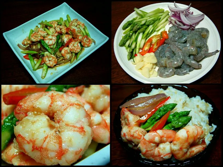 sauté shrimp and asparagus|steven z.y.さん