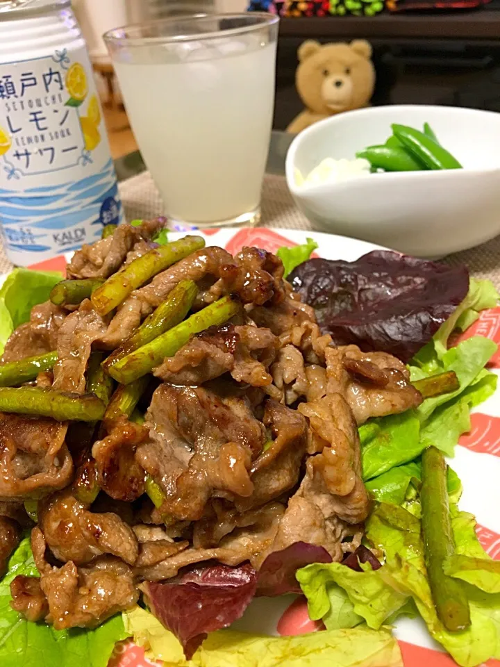 ラム肉とにん芽の焼き肉風🍖|ゆかりさん