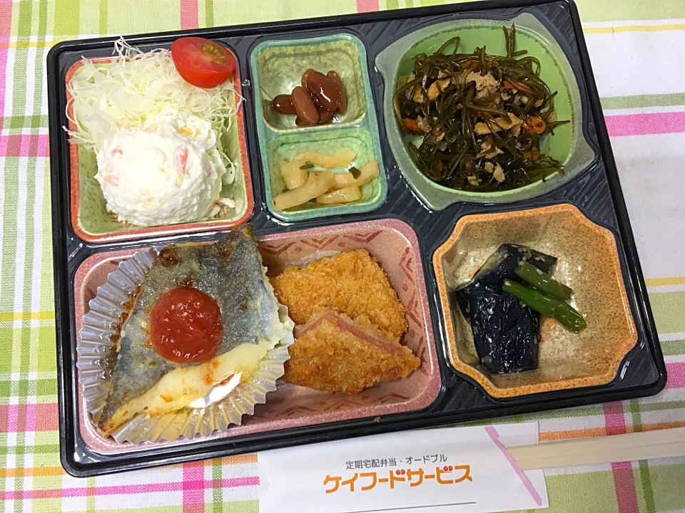 Snapdishの料理写真:お任せメニュー 日替わり弁当 豊川市宅配|Naokazu Kuritaさん