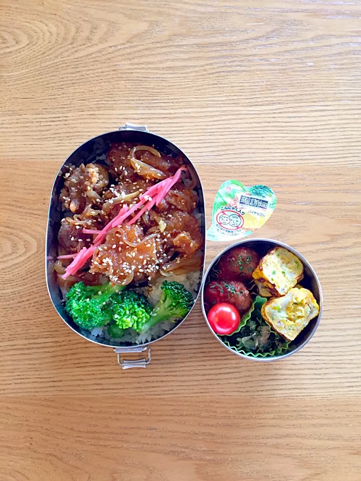 唐揚げ丼＊弁当♪|hiromiさん