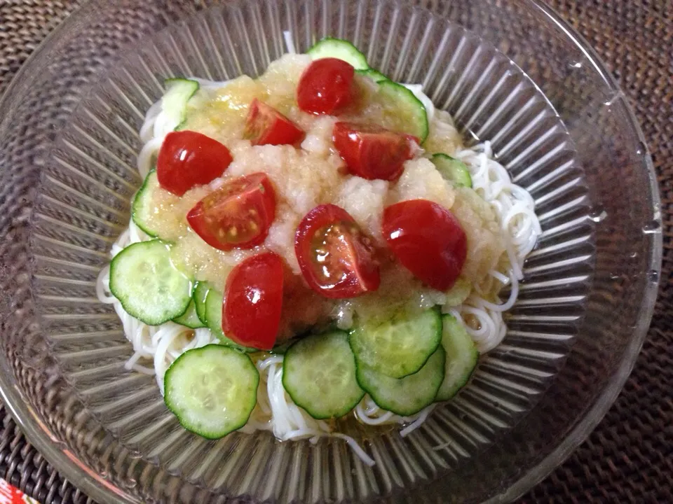 大根昆布おろしつゆぶっかけそうめん|*なおみん*さん