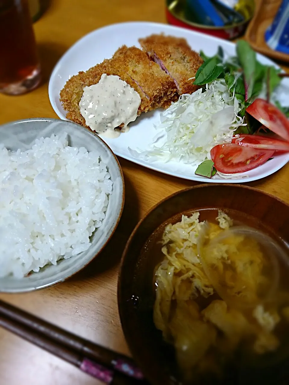 夕飯は定番豚肉のチーズはさみ揚げ❗|しまだ ちえこさん