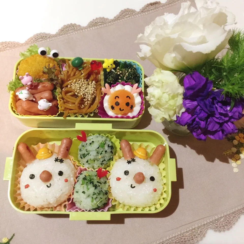 5/8❤︎娘のうさぎおにぎり弁当❤︎今日は小学校の社会科見学です✨|Makinsさん