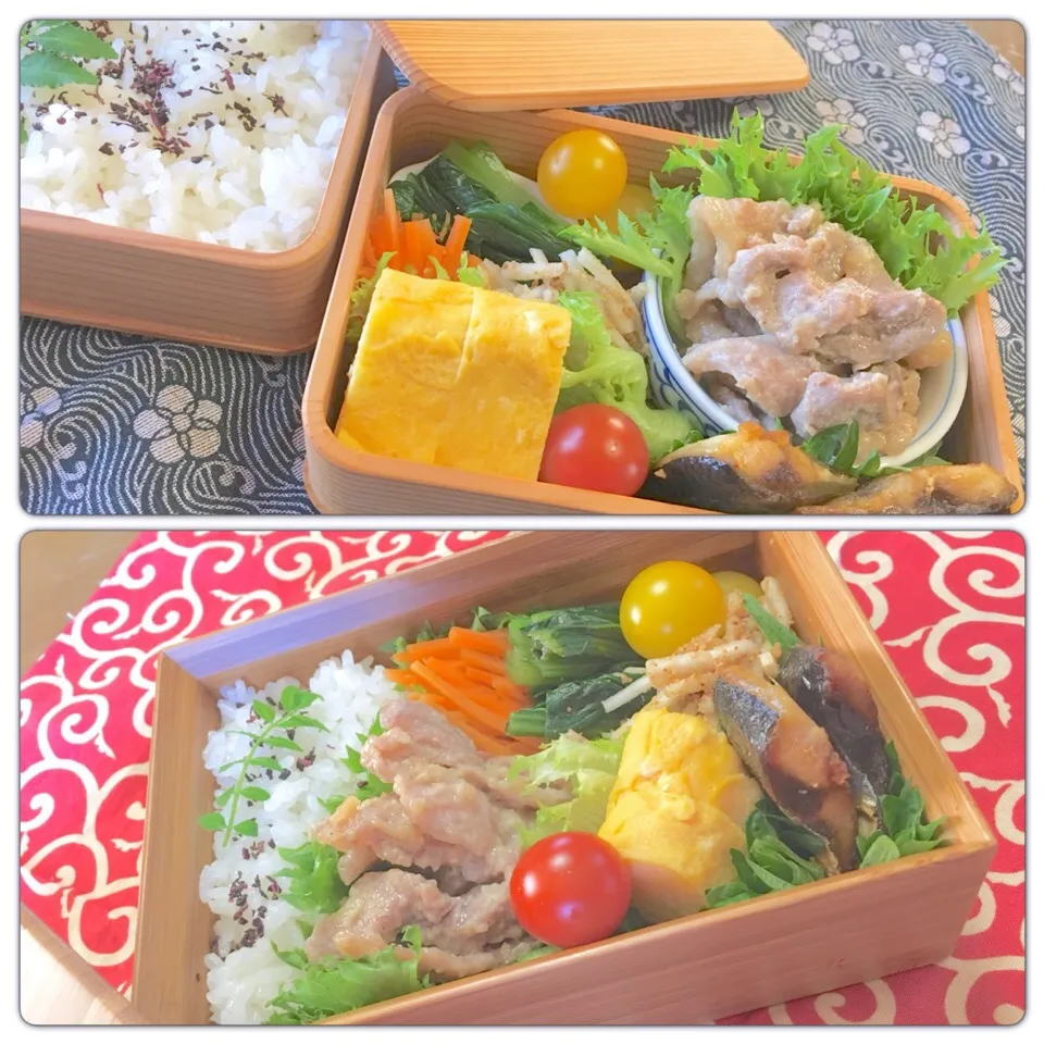 Snapdishの料理写真:20170508 mon・王子お弁当◡̈⋆（上段）・myお弁当◡̈⋆（下段）|《 Rie 》pochiko3xxxさん