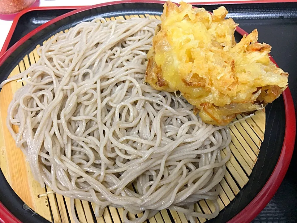 Snapdishの料理写真:最新版・立ち食いそば名店100［首都圏編］天かめそば 飯田橋店（飯田橋）もりそば かき揚げ 170508|ゆうじ.さん