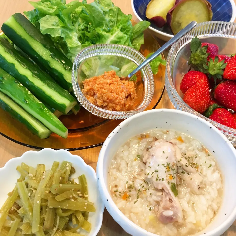 ＊栄養たっぷり♡炊飯器サムゲタン
＊ばっけ(ふきのとう)の茎の酢みそ和え
＊おみや！京城苑の肉みそサラダ
＊オーブン焼きいも
＊とちおとめ|料理研究一家「古川家」さん