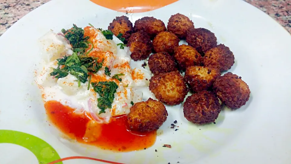 potato yougurt with chicken balls|saman jamshaidさん