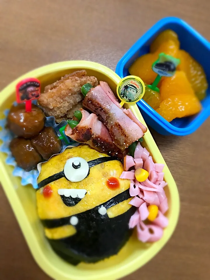 息子弁当
ミニオン弁当|ゆうひなままさん