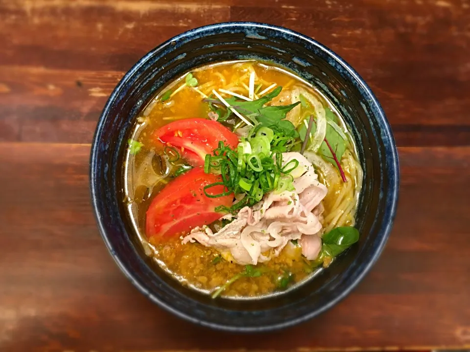 豚しゃぶとトマトの出汁カレーそうめん1|半田手延べそうめんの店 阿波や壱兆さん