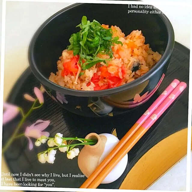 ボンバー👵ちゃんの料理 サバ缶🐟とまるまんま🙆トマト🍅の炊飯器で炊き込みご飯🍚🎶   #キュートで可愛い⁉️婆👵シリーズ💖👍😁✨|ともさん