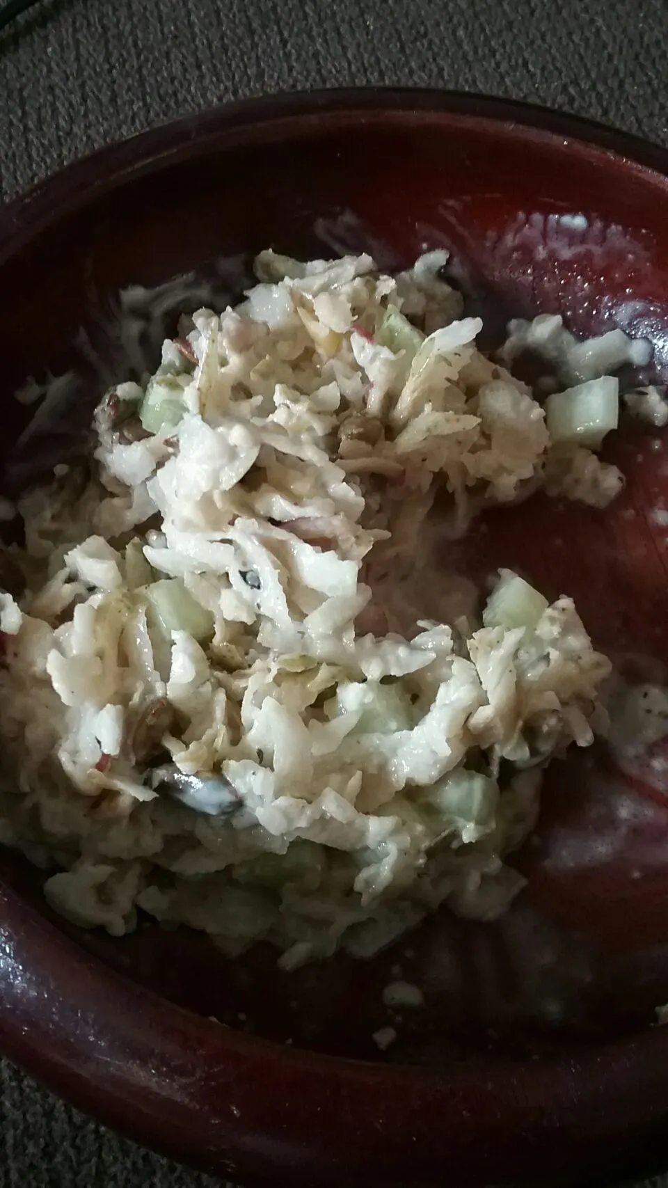 not much to look at but a really amazing pear and apple slaw.|Polly Gelfusoさん