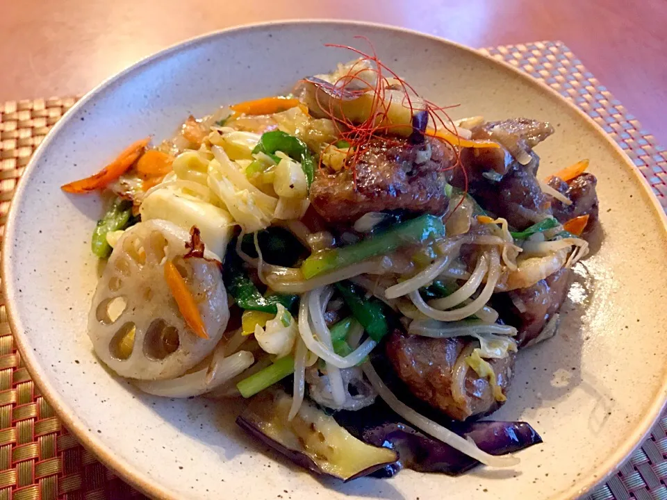 韮菜鶏肝🔥Stir-fried liver&Chinese chives🔥ｼﾞｨｳ ﾂｧｲﾁｰｶﾞﾝ<あっさり塩味ﾚﾊﾞﾆﾗ〜炒め>|🌈Ami🍻さん