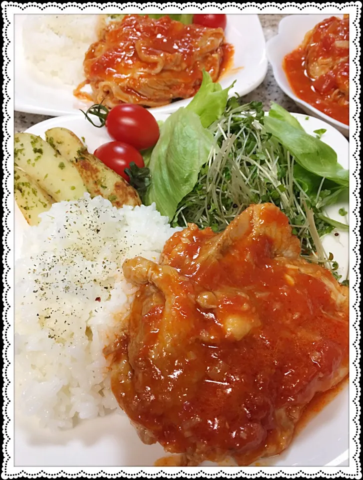 チキンのトマト煮🍅|えみちさん