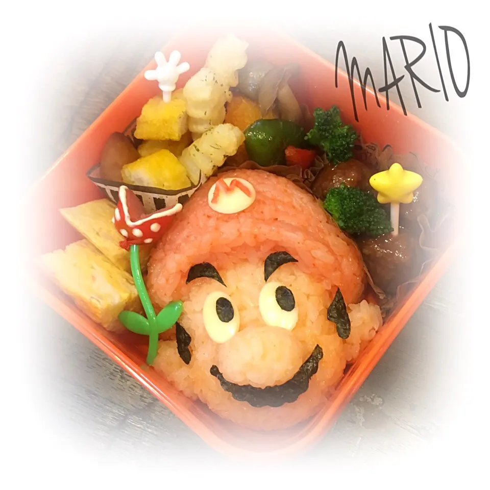 Snapdishの料理写真:次男♡マリオお弁当|エートさん