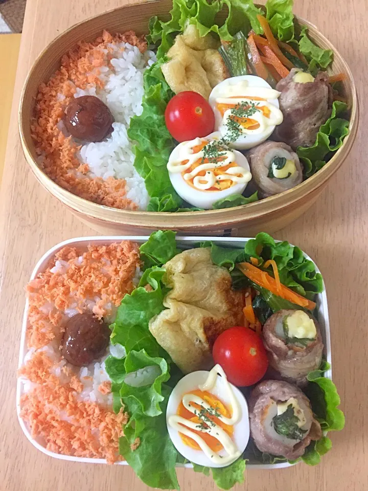 #曲げわっぱ弁当#旦那弁#後輩弁|えりこさん