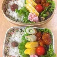 #曲げわっぱ弁当#旦那弁 #後輩弁|えりこさん