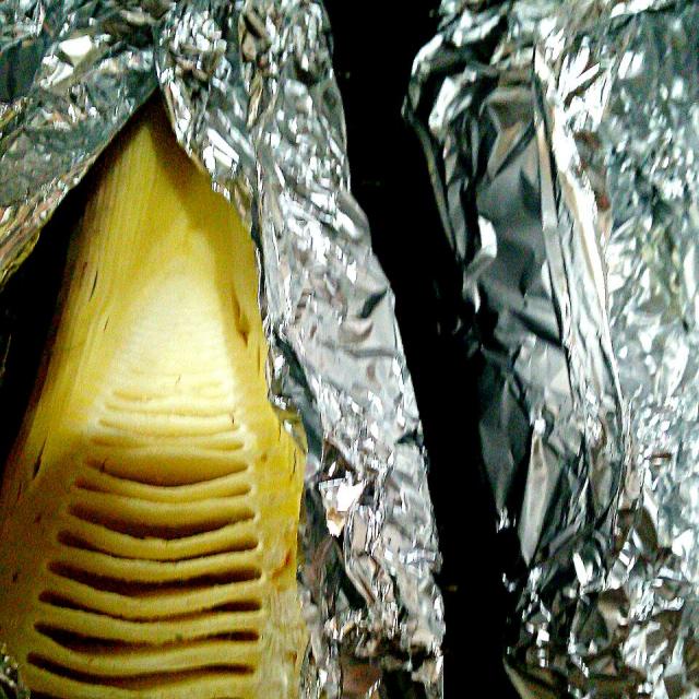 Grilled bamboo shoot 焼きタケノコ筍おうちごはんおつまみ/まめ SnapDish[スナップディッシュ] (IDiD1PDa)