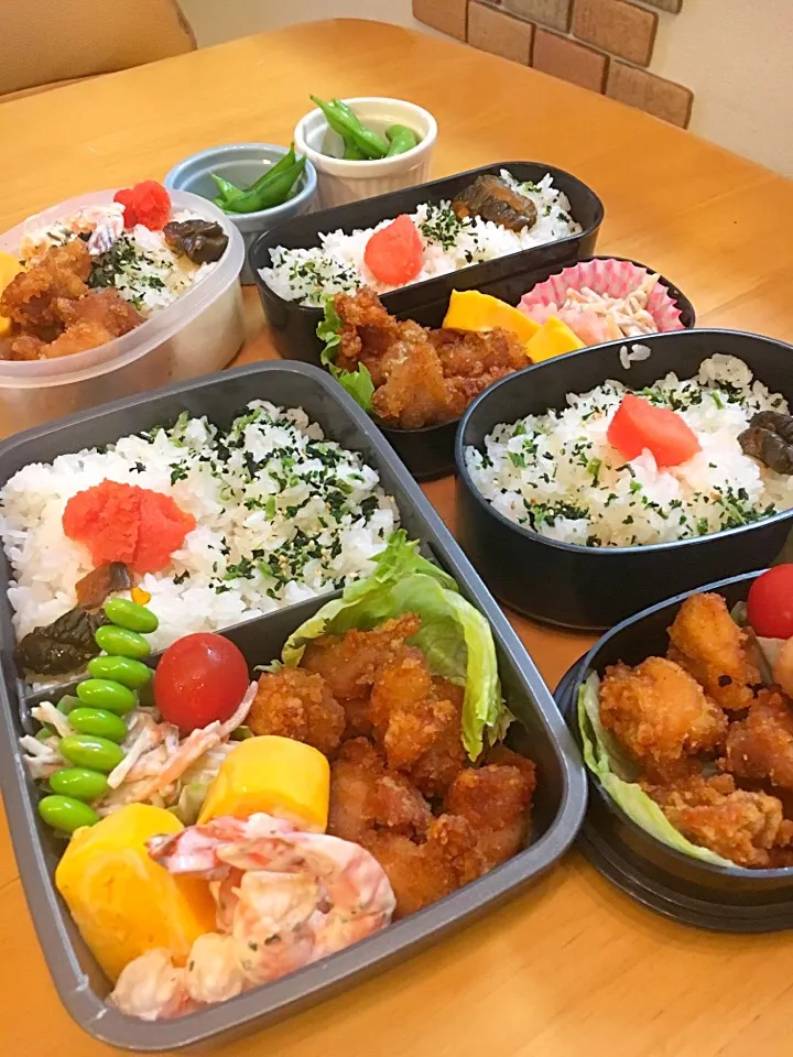 Snapdishの料理写真:5月11日。お弁当、置き弁。唐揚げ弁当！！|美也子さん