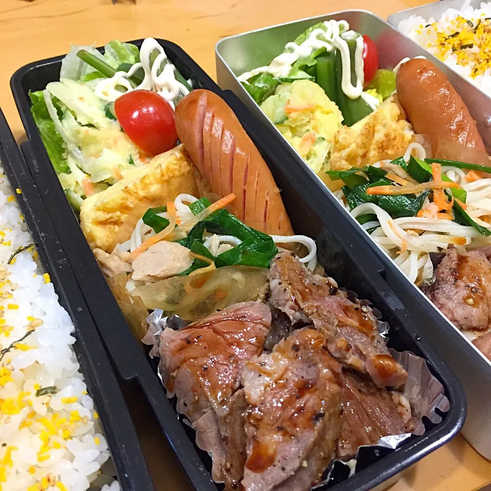 Snapdishの料理写真:今日の親父弁当！|沖縄「ピロピロ」ライフさん