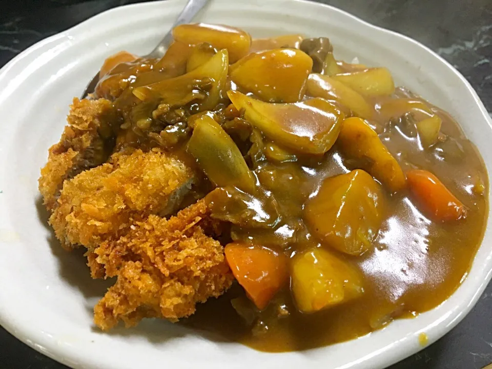 カツカレー550
ライスが見えない（笑）|まる丸 kichenさん