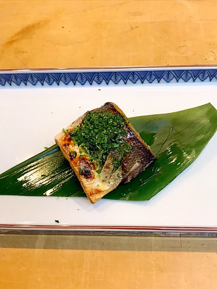 「カマスの柚庵焼き青さ海苔掛け」|だるまやさん