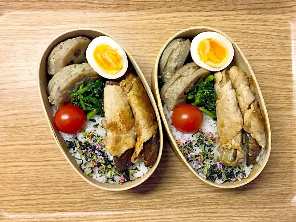 Snapdishの料理写真:れんこんはさみ揚げのお弁当|masamiさん