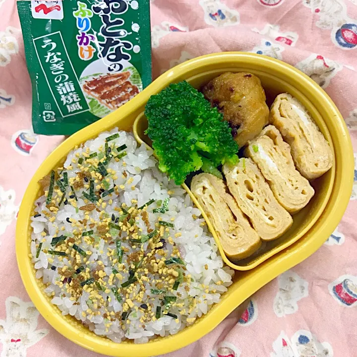 いつもと一緒のお弁当🍱ふりかけはうなぎの蒲焼風😜これでおとなのふりかけ春夏限定版終わり〜😋|agnes2001さん