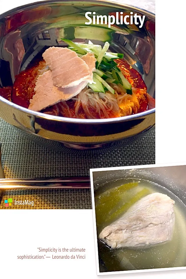 ONI*MAMA*さんの料理 ゆで塩豚でビビン冷麺|kiyoさん