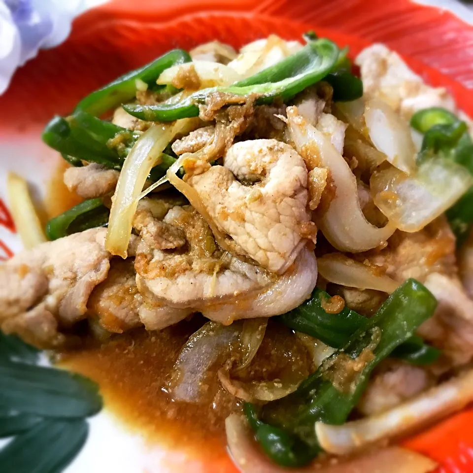 箸が止まらない生姜焼きカレー味💓|noeさん