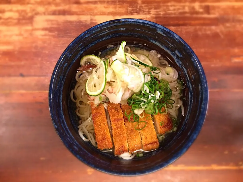 フィッシュカツのすだち薬味おろしそうめん3|半田手延べそうめんの店 阿波や壱兆さん