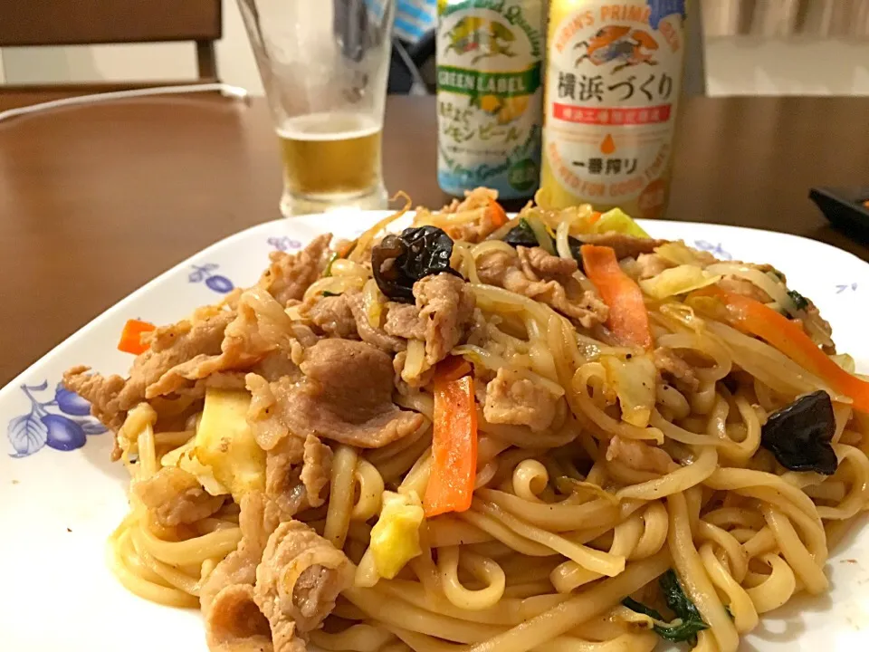 Snapdishの料理写真:出汁ソースの焼うどん|ナガマンさん