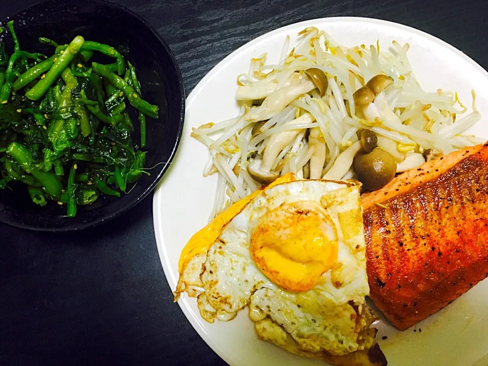 #powerbreakfast #watercress #bakedsalmon|Seagrapesさん