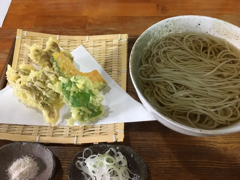 十割そばと舞茸の天ぷら@高梁の方谷庵 2017.5.13|junkoさん