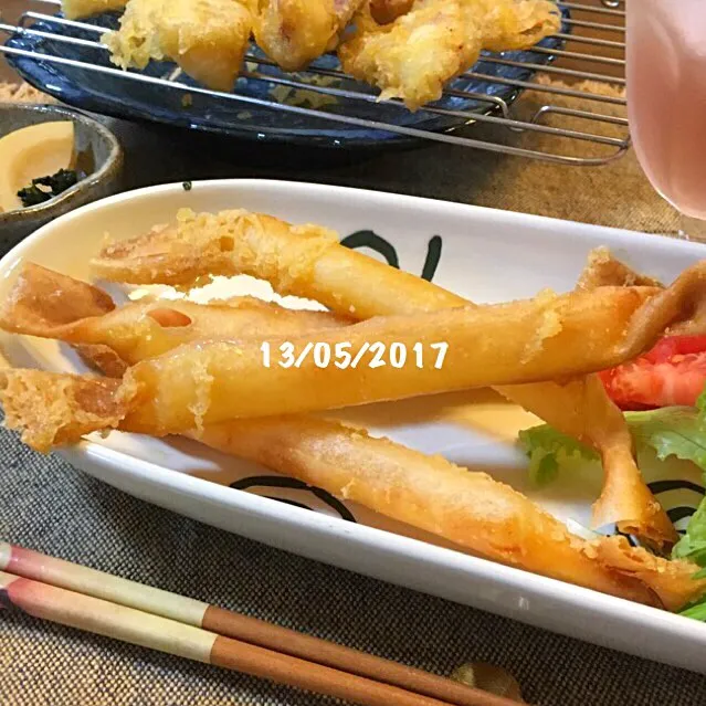 Snapdishの料理写真:チーズ春巻き|友さん