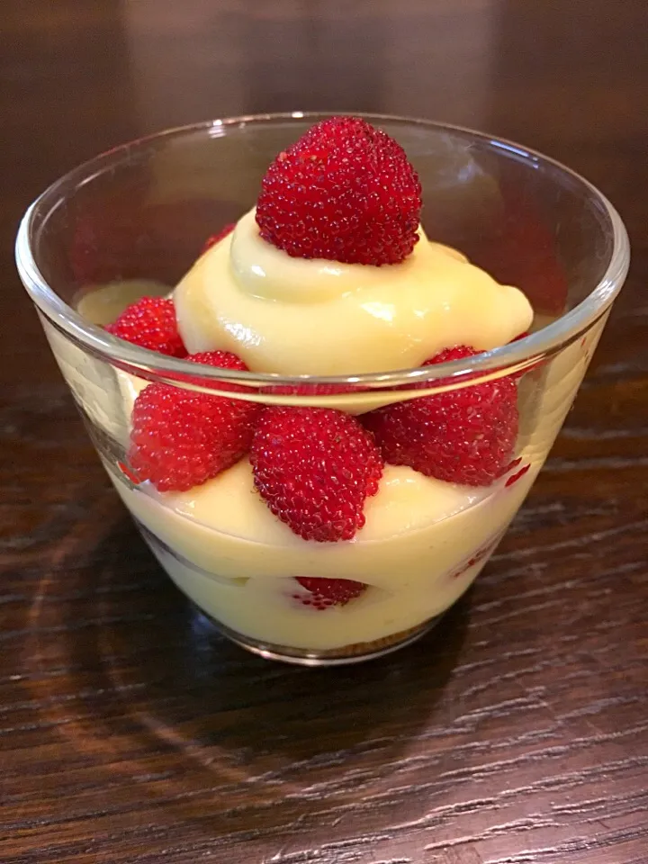 Snapdishの料理写真:🍓木苺カスタード|カドラさん