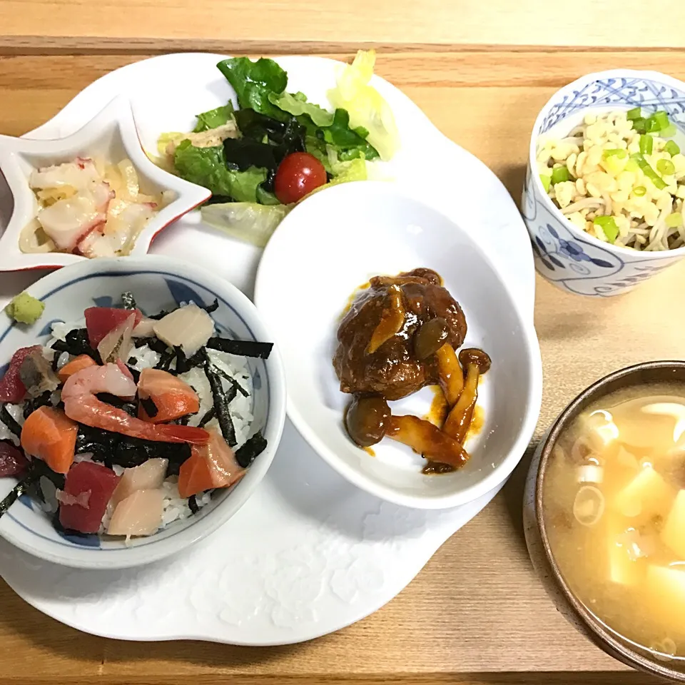 Snapdishの料理写真:娘作💝母の日御膳|さくらんぼ🍒さん