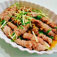 牛バラ肉の水菜巻き レンチン|kumiさん