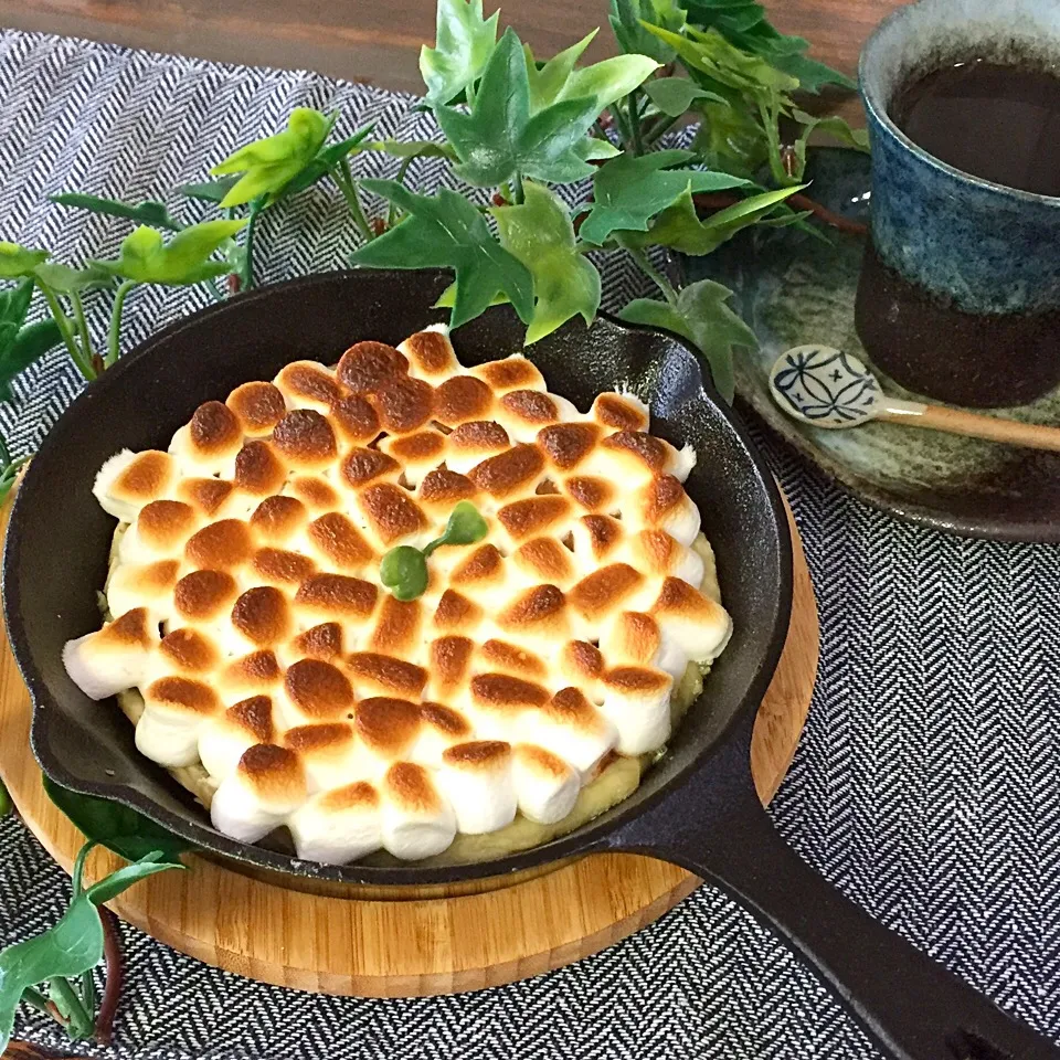 #スキレット deチョコレートチャンクピザ♬😋😋😋|いしくん。（たまご王子🥚🐣🐥🐔）さん