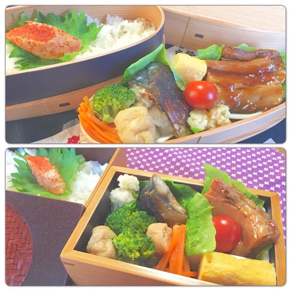 Snapdishの料理写真:20170515 mon・王子お弁当◡̈⋆（上段）・myお弁当◡̈⋆（下段）|《 Rie 》pochiko3xxxさん