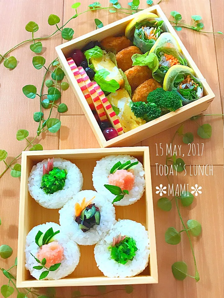 2017.5.15㈪♡カップ型おむすび弁当
#おひるごはん 
#お弁当 
#おむすび|mamiさん