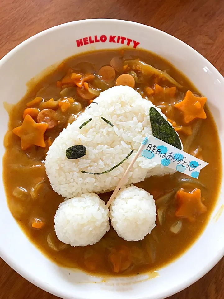 旦那さんのスヌーピーカレーランチ♡|かなさん