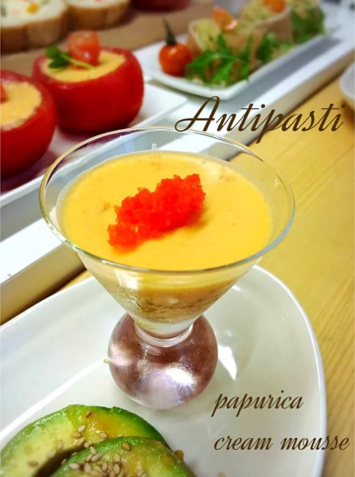 paprika cream mousse♡|このはさん