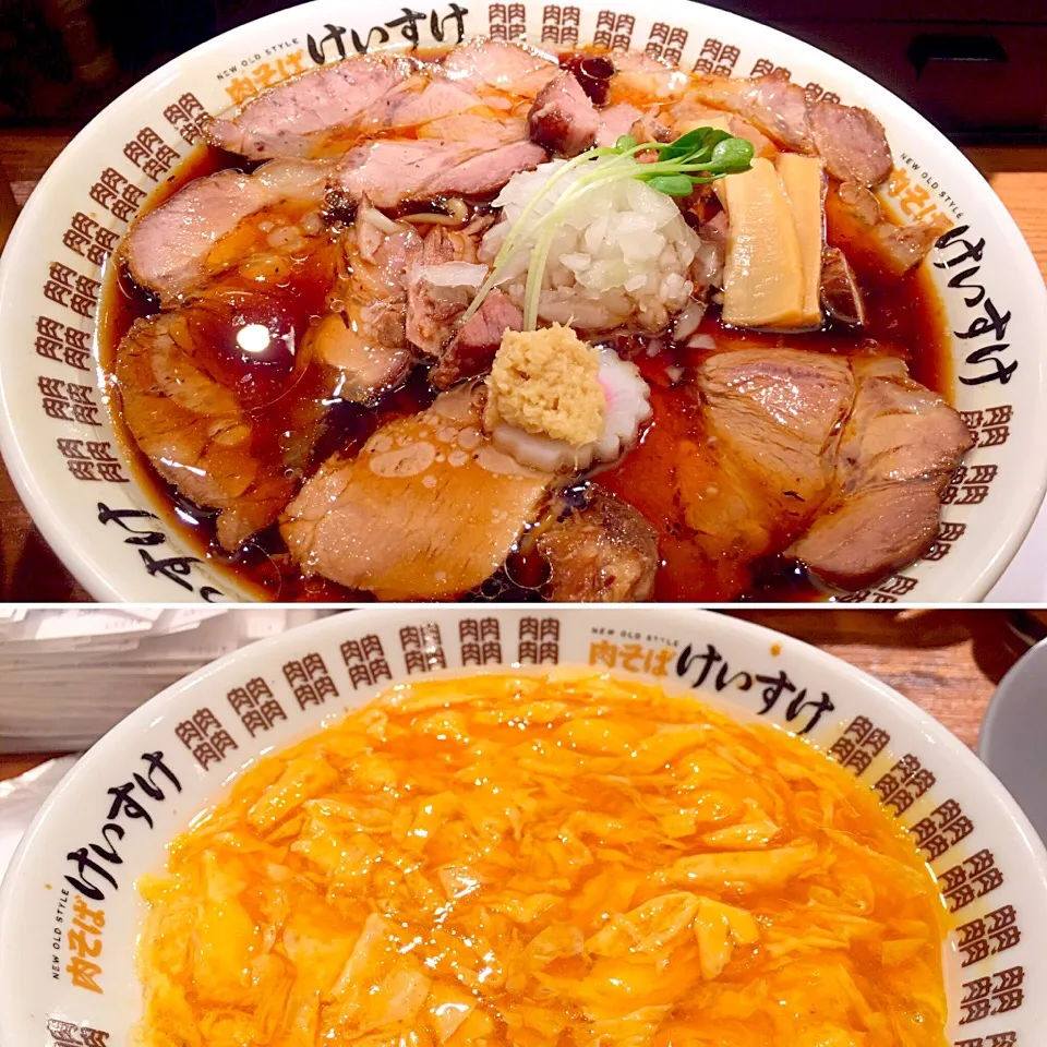 肉そばとエッグライス

#ラーメン #肉そばけいすけ|Agaricusさん