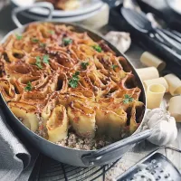 Baked paccheri with meat sauce