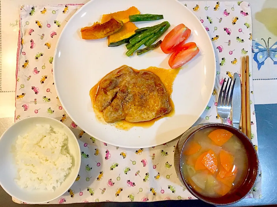 トンテキのご飯|みよさん