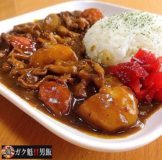 朝カレー トマトポークカレー🍅🍛|ガク魁‼︎男飯さん