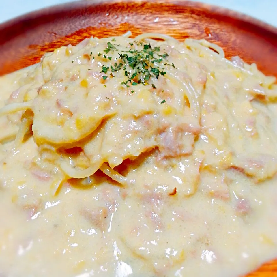 ツナコーンクリームパスタ(*^^*)|あまあまさん
